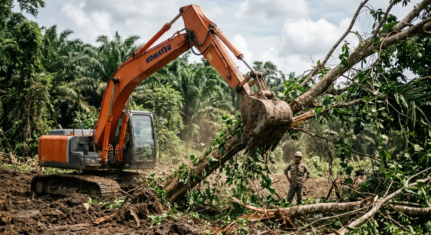 Excavator untuk Pembersihan Tanah